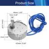 2Pcs Synchronous Motor AC 110V 8-10RPM Turntable Motor CW Direction 4W TYC-50 Horizontal Hole Tapping Shaft,Aicosineg view 2