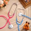 meekoo 2 Pack Kids Stethoscope Toy Real Working Nursing Cosplay Doctors Nurses Stethoscope for Kids Role Play Girls Boys Cosplay Costume Pretend Game Accessories(Pink, Blue) view 2