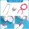 meekoo 2 Pack Kids Stethoscope Toy Real Working Nursing Cosplay Doctors Nurses Stethoscope for Kids Role Play Girls Boys Cosplay Costume Pretend Game Accessories(Pink, Blue) view 3
