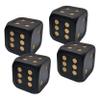 Macro Giant Jumbo 6-Inch Soft Foam Dice (Set of 4)  Black Gold Colors  Oversized PU Foam Cubes for Classroom Math Games & Early Learning view 1