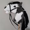 Hobby Horse Pinto A3 | Realistic Toy Horse on a Stick | Black and White Hobbyhorse view 2