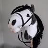 Hobby Horse Pinto A3 | Realistic Toy Horse on a Stick | Black and White Hobbyhorse view 4