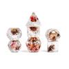 FanRoll 16mm Resin Poly DND Dice Set: Rose Dice, Role Playing Game Dice for Dungeons and Dragons view 1