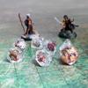 FanRoll 16mm Resin Poly DND Dice Set: Rose Dice, Role Playing Game Dice for Dungeons and Dragons view 2
