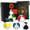 5 x Pro 115g Cascade Classic Juggling Balls - Thud Juggling Balls & Bag - Set of 5 Juggling Balls - White Theme Mix view 1
