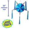 Large 5-Point Star Blue Pinata for Boys and Girls, Handmade Mexican Piata, Baby Shower Pinata, Birthday Pinata, Quinceanera Pinata, Cinco de Mayo Pinata, Gender Reveal Party Fiesta, Foldable Pinata supports up to 6 lb of candies view 2