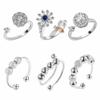 Moanyt 6 Pcs Adjustable Rotating Rings Unisex Anxiety Ring for Anti Stress Finger Rings Birthday Gifts view 1