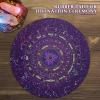 Chenfly Altar Tarot Card Cloth, 12 Constellations Pentacle Tablecloth, Starry Sky Rubber Pad for Divination, Altar Tarot Card Tablecloth 8.66 inches view 3