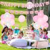 Balterever Pink Pig Happy Birthday Banner Pig Birthday Party Supplies for Girl Pig Garland Pig Theme Bday Decoration Piggy Party Supplies view 4