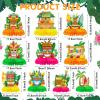 10 Pcs Hawaiian Luau Honeycomb Table Centerpiece Tiki Table Centerpieces Tiki Bar Decorations Luau Party Decorations for Adults Tiki Totem Decor Summer Tropical Honeycomb Centerpiece Beach Theme Decor view 4