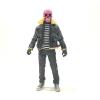 1/12 Scale Miniature Custom Handmade Black Slim Leather Jacket Fur Trim for Mezco NOTA Slim Body Figures view 3