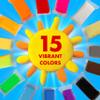 Air Clay Fun Activity Bucket - 15 Vibrant Colors and 5 Modeling Tools - Air Dry Clay for Kids - Soft Molding Clay for Kids - DIY Sculpting Art Craft Supplies Kits Gift - Magic Clay for Kids Ages 6+ view 3