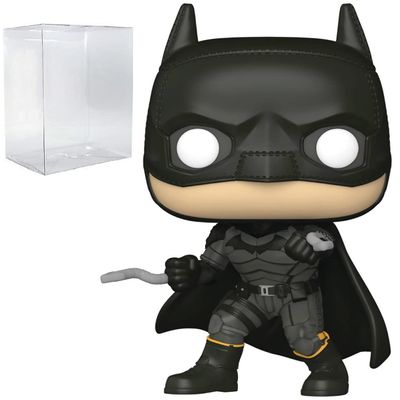 DC Heroes: The Batman - Batman (Battle Ready Pose) Funko Pop! Vinyl Figure (Bundled with Compatible Pop Box Protector Case), Multicolored, 3.75 inches