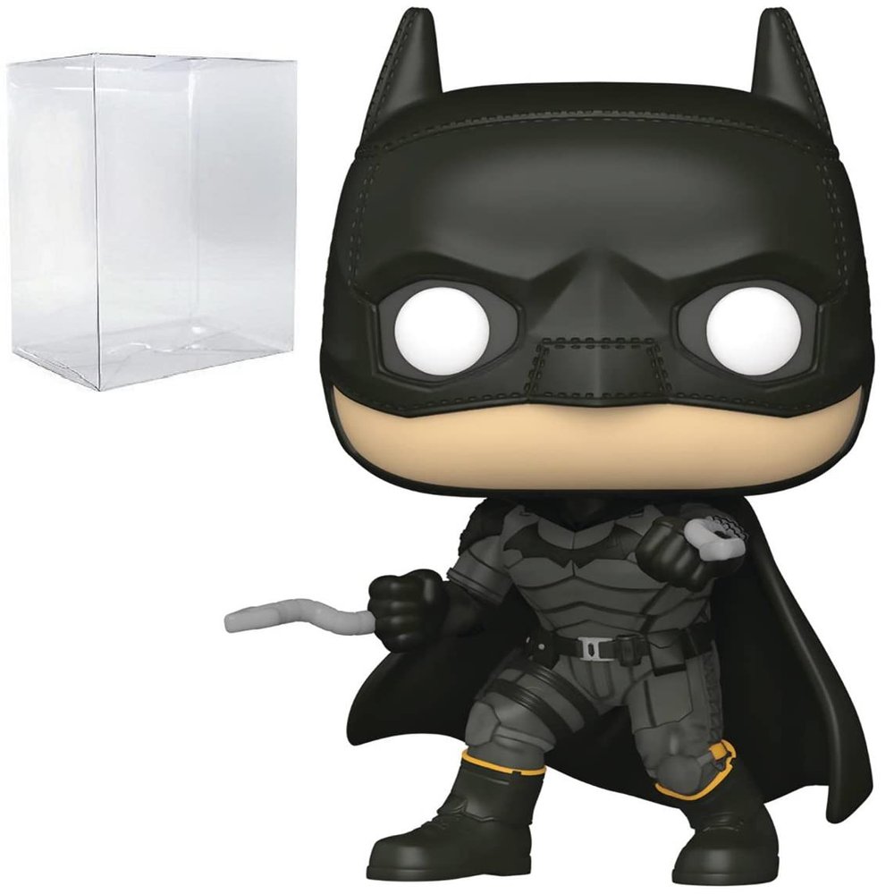 DC Heroes: The Batman - Batman (Battle Ready Pose) Funko Pop! Vinyl Figure (Bundled with Compatible Pop Box Protector Case), Multicolored, 3.75 inches