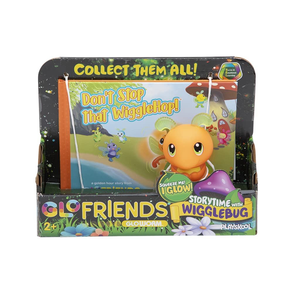 Playskool Glo Friends Book with Glowing Social Emotional Learning Toy Storytime with Wigglebug for Ages 2+