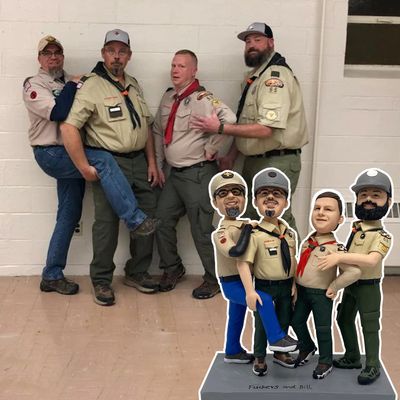 INCOOSTORE 6" Full Custom Bobblehead Figurine Personalized Gifts for Family Bobble Head Figure Handmade Gift for Best Team
