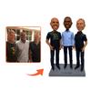 INCOOSTORE 6" Full Custom Bobblehead Figurine Personalized Gifts for Family Bobble Head Figure Handmade Gift for Best Team view 3