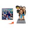INCOOSTORE 6" Full Custom Bobblehead Figurine Personalized Gifts for Family Bobble Head Figure Handmade Gift for Best Team view 4