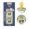 BIBS Pacifiers Colour Collection | Natural Rubber Baby Pacifier | Set of 2 BPA-Free Soothers | Made in Denmark | 18+ Months (Pack of 2) | Sage Night Tie Dye view 1