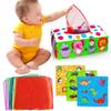 Thremhoo Baby Toys 3 4 5 6 7 8 9 12 Month Old Montessori Tissue Box Toys for Babies Infants 0-6 6-12 Months Sensory Educational Crinkle Toy Developmental Gift for 1 2 Year Old Boys Girls Toddlers view 1