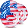 Zhanmai Patriotic Inflatable Pool Float Tube Cool USA Flag Design Water Swimming Ring Floaties Inflatable Tube Pool Tubes Water Swimming Ring Pool Floaties for Beach Lake Pool, 36 Lnch(3 Pieces) view 1