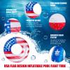 Zhanmai Patriotic Inflatable Pool Float Tube Cool USA Flag Design Water Swimming Ring Floaties Inflatable Tube Pool Tubes Water Swimming Ring Pool Floaties for Beach Lake Pool, 36 Lnch(3 Pieces) view 3