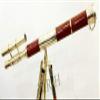Maritime Brass Double Barrel Telescope Leather Designer Telescope with Tripod Floor Standing Telescopic tripods Base view 4