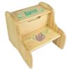 Personalized Wooden Sloth Natural Step Stool view 1