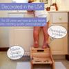 Personalized Wooden Sloth Natural Step Stool view 3
