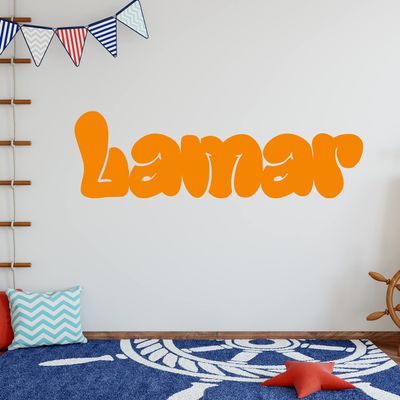 VWAQ Custom Graffiti Name Wall Decal - Personalized Kids Rooms Decor Hip Hop Vinyl Sticker - CSGN1 (4" Height, Orange)