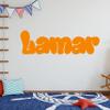 VWAQ Custom Graffiti Name Wall Decal - Personalized Kids Rooms Decor Hip Hop Vinyl Sticker - CSGN1 (4" Height, Orange) view 1