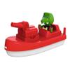 AquaPlay FireBoat 8700000273 Fireboat Accessories for Water Trains or Bath, Fire Boat with Sven The Crocodile, Water Splash Function, for Children from 3 Years, Red view 1