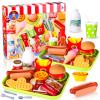 Zomiboo Pretend Food Toy Set for Kid Kitchen, Fake Food Plastic Burgers Sandwich Toys Pretend Preschool Role Play Kitchen Restaurant Sets Birthday Gift for Girls Boys view 1