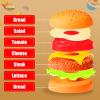Zomiboo Pretend Food Toy Set for Kid Kitchen, Fake Food Plastic Burgers Sandwich Toys Pretend Preschool Role Play Kitchen Restaurant Sets Birthday Gift for Girls Boys view 4
