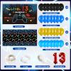 BBTO 13th Video Game Birthday Party Decorations Supplies for Boys 69 Pieces Level 13 up Gaming Birthday Party Decors Video Game Backdrop Table Cover Blue Gamer Balloons Favor Bags view 2