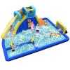 HONEY JOY Inflatable Water Slide, Giant Water Park Bounce House w/Soccer Goals for Outdoor, Splash Pool, Climbing, Blow Up Water Slides Inflatables for Kids and Adults Backyard(Without Blower) view 1