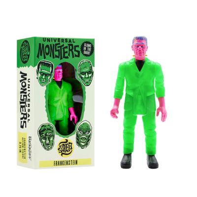 Super7 Universal Monsters Frankenstein (Glow-in-The-Dark Costume Colors) - 3.75 in Scale Reaction Figure