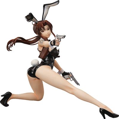 Freeing Black Lagoon: Revy (Bare Leg Bunny Ver.) 1:4 Scale PVC Figure, Multicolor