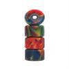 Teak Tuning Apex 61D Urethane Fingerboard Wheels - Mini Shorty Shape, 6.6mm Diameter - ABEC-9 Stealth Bearings - Made in The USA - Tie Dye Swirl Colorway view 2
