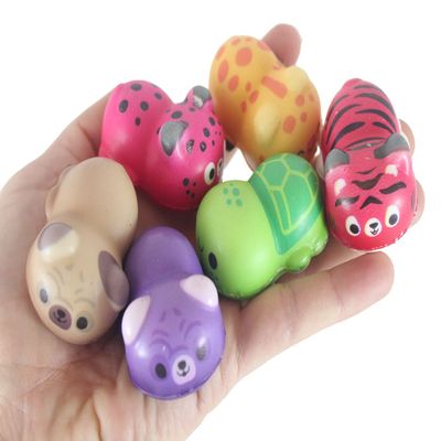 Curious Minds Busy Bags Set of 24 (2 Dozen) Cute Laying Animal Micro Slow Rise Squishy Toys - Memory Foam Party Favors, Prizes, OT (Random Selection)