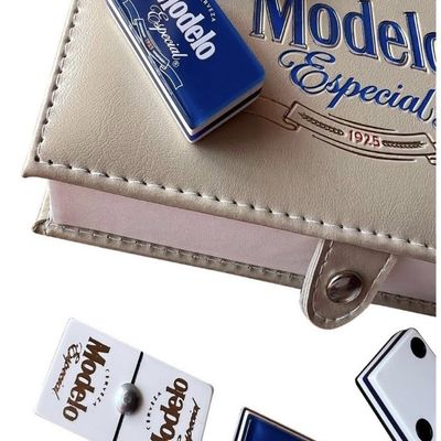 Domino Modelo Especial with 2 Wood Holders * Size : 1 3/4 x 7/8 x 1/2 Inches - Smaller Than The Standard Size