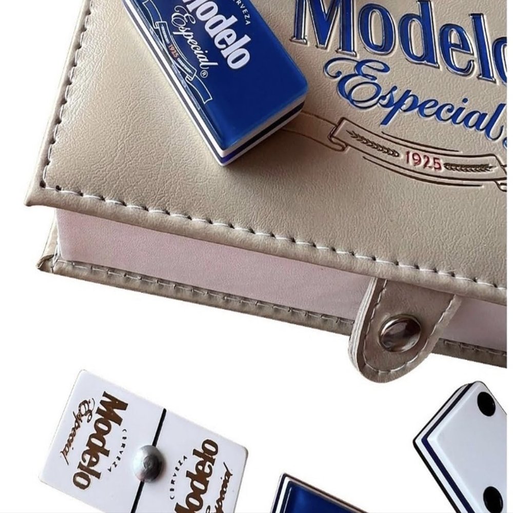 Domino Modelo Especial with 2 Wood Holders * Size : 1 3/4 x 7/8 x 1/2 Inches - Smaller Than The Standard Size
