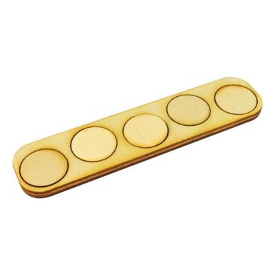 LITKO Formation Skirmish Tray | 5x1 | 25mm Circle Bases | Compatible with Necromunda, Warhammer 40K, Age of Sigmar