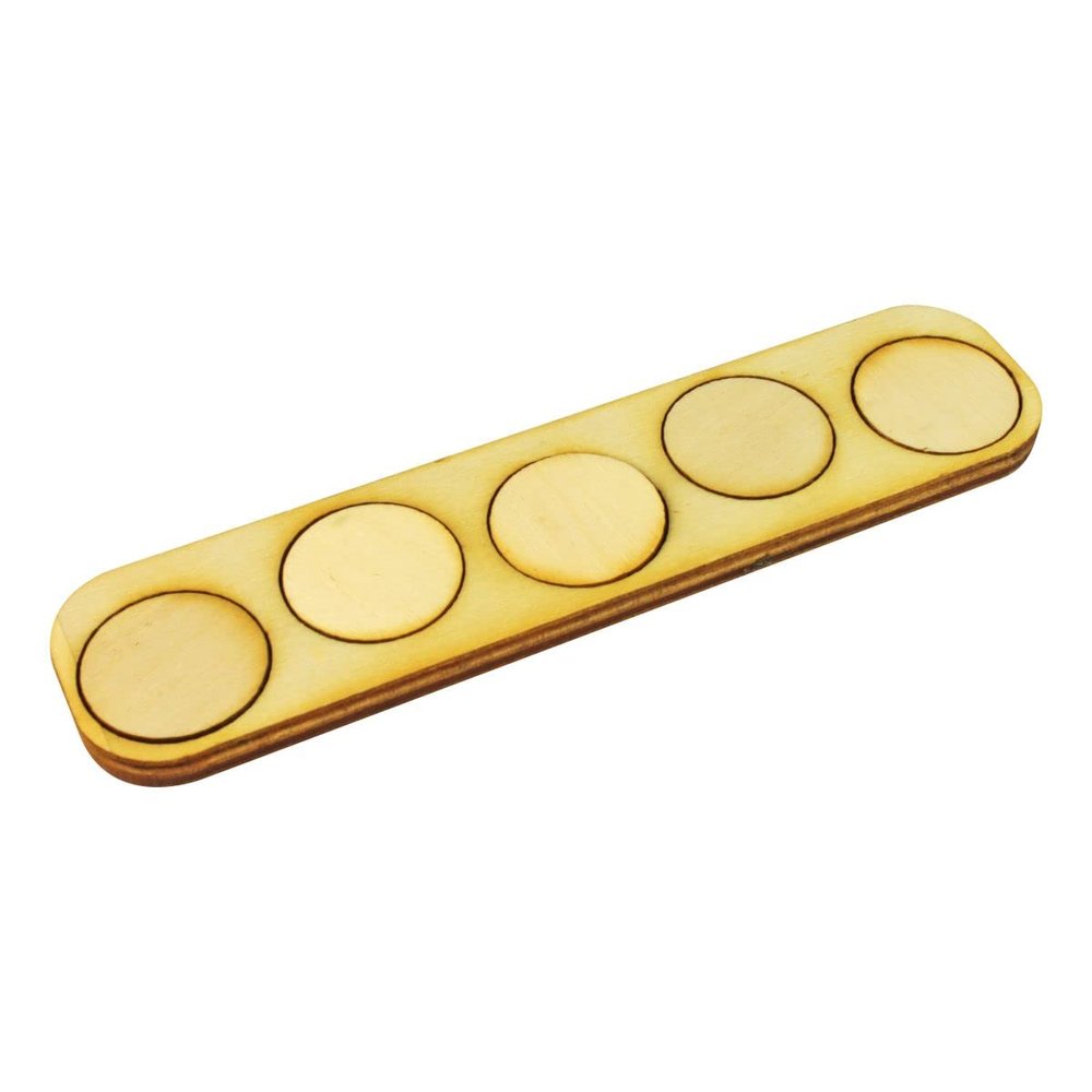 LITKO Formation Skirmish Tray | 5x1 | 25mm Circle Bases | Compatible with Necromunda, Warhammer 40K, Age of Sigmar