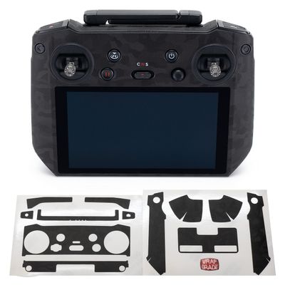 WRAPGRADE Skin Stickers for DJI RC PRO (Black Bumpy CAMO)
