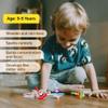 Shumee Handmade Wooden Animal Spin Tops (Lion,Monkey & Penguin) - 3Pcs | Colorful | 100% Child Safe | Gyroscope Fidget Spinner | Novelty Spinning Tops | Sensory Toys | Birthday Party Favors view 2