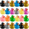 Bedwina Glitter Rubber Ducks in Bulk, Jeep Ducks for Ducking and Cruise Gifts, Kids Bath Toys, Mini Floating Rubber Duckies - Party Favors, Bulk Toys for Kids, Pool, Birthday, Decor - 50 Count view 1