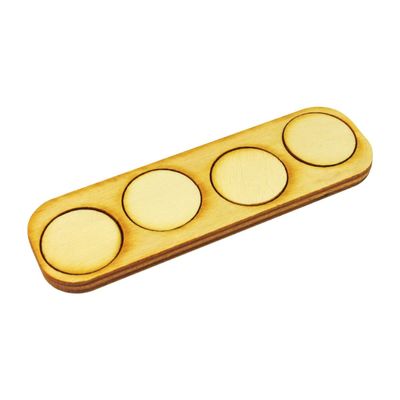 LITKO 4x1 Formation Skirmish Tray for 25mm Circle Bases