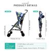 AmorosO Single Umbrella Stroller | Lightweight, Travel-Ready Stroller with EVA Wheels & Sun Protection view 2