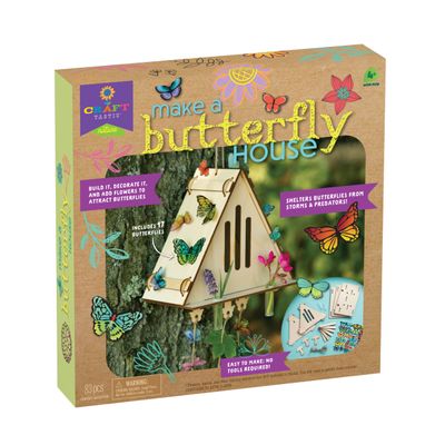 Craft-Tastic Make A Butterfly House DIY Nature Craft No Tools Needed Decorate Your House with Flowers Ages 4+ with Help
